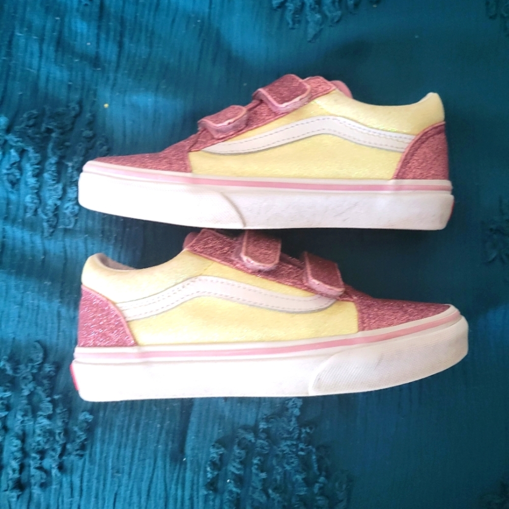 Glitter Velcro Vans